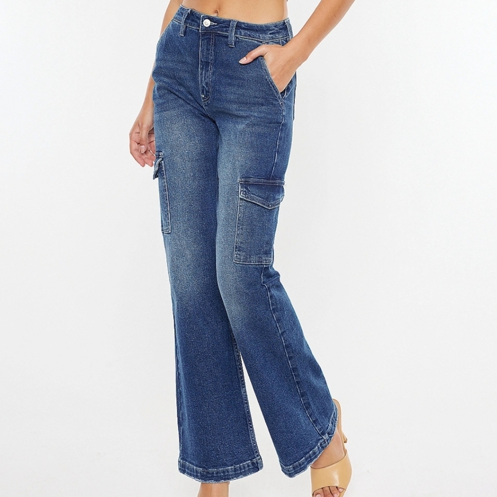 KanCan™ Holly High Rise Cargo Flare Jean